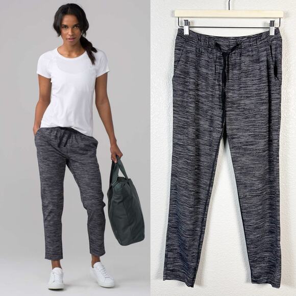 Lululemon Women’s Jet Crop Slim Luxtreme Pant in Dark Grey Spacedye Size 4 - Picture 1 of 9